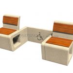 نیمکت پارکی ویژه معلولین : مدل لیندا کد محصول  DB1001 BW